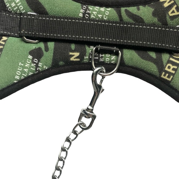 Dog Harness Padded No Pull Working + Chain Leash NEW - Picture 10 of 14